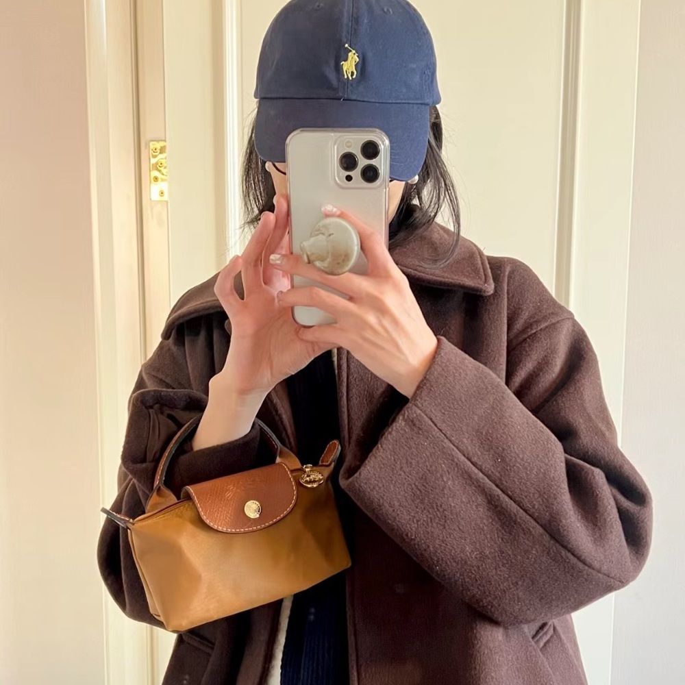 Longchamp mini cute bag cognac color - Picture 4 of 11